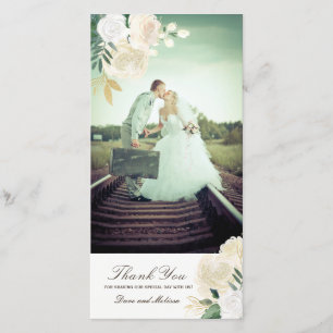 Romantic Woodland Thank You Photo Card (4x8)