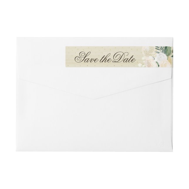 Romantic Woodland Wedding RSVP Wraparound Label (Back)