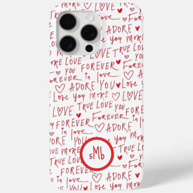 Romantic Words Valentines Day Case-Mate iPhone Case (Back)