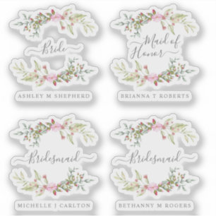 Romantic Wreath in Pink for Bride and Bridesmaids