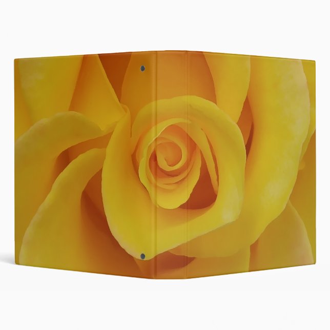 Romantic Yellow Rose Petals Binder (Background)