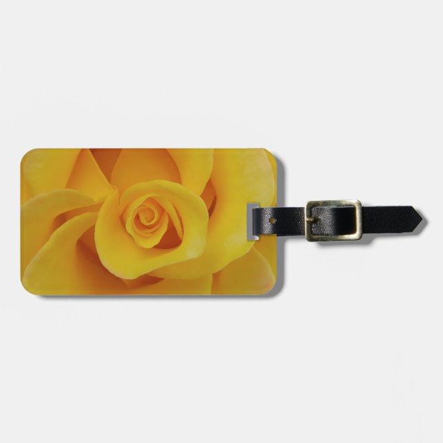 Romantic Yellow Rose Petals Luggage Tag (Front Horizontal)
