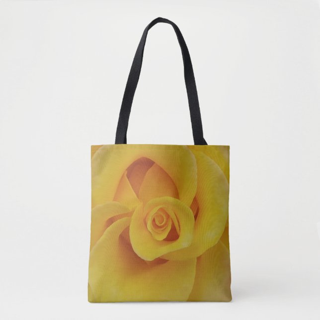 Romantic Yellow Rose Petals Tote Bag (Front)