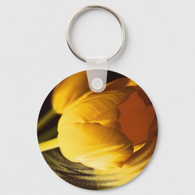 Romantic Yellow Tulip Keychain (Front)