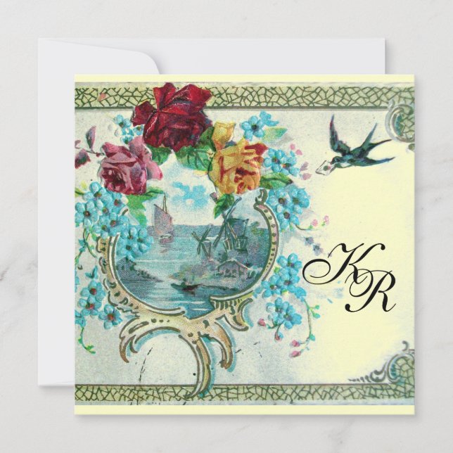 ROMANTİCA 3 MONOGRAM, ice metallic paper Announcement (Front)