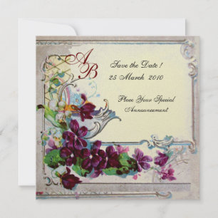 ROMANTICA  4 MONOGRAM 2,gold metallic paper Invitation