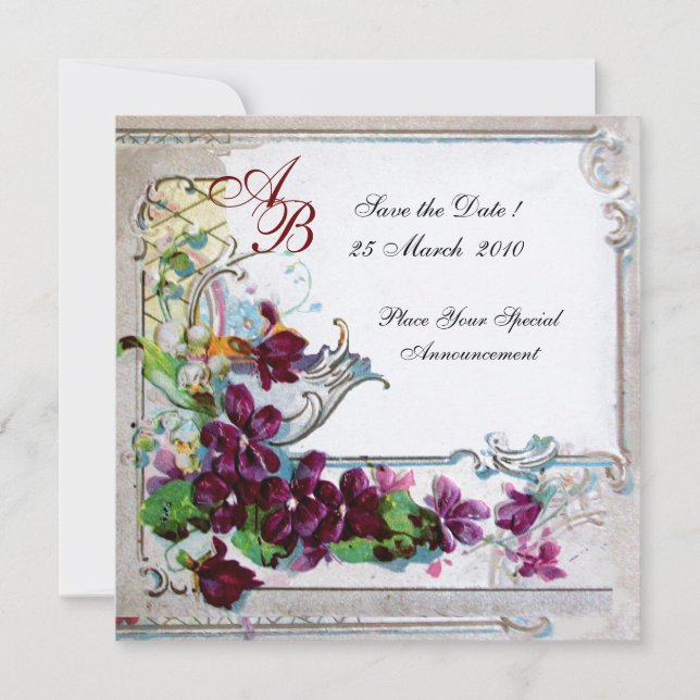 ROMANTICA  4 MONOGRAM 2 INVITATION (Front)