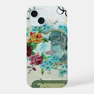 ROMANTICA FLORAL MONOGRAM ROSES AND FLYING BIRD iPhone 15 CASE