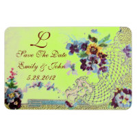 ROMANTİCA MONOGRAM ,Save The Date,green