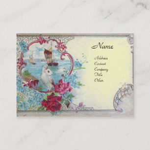 ROMANTICA, platinum metallic paper,silver Business Card