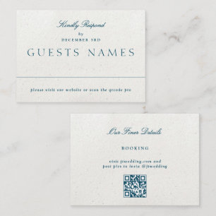 Romantically Classic Wedding QR CODE RSVP Card