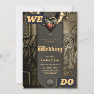 Romanticism in wheels and tubes the steampunk soul invitation