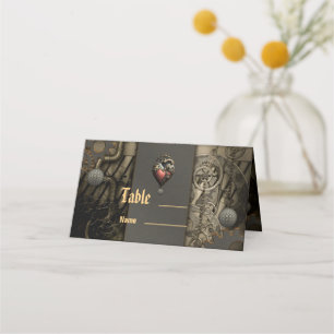 Romanticism in wheels and tubes the steampunk soul place card