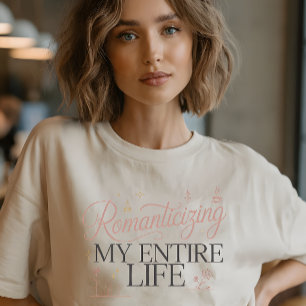 Romanticizing My Entire Life Trendy Feminine Graph Tri-Blend Shirt