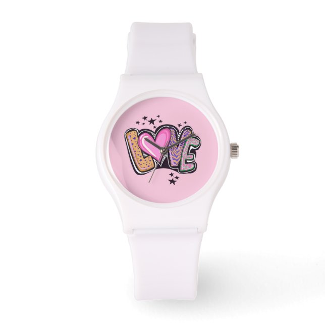 Romantique amour montre rose (Recto)