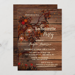 Romantique Automne Bachelorette Fête Invitation