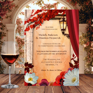 Romantique Boho Chic Faire-part de mariage d'autom