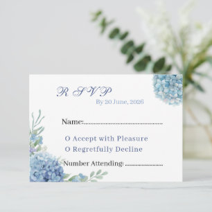 Romantique carte de réponse aquarelle mariage Dust