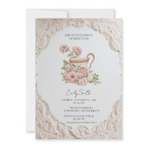 Romantique Cottagecore Invitation de la douche nup