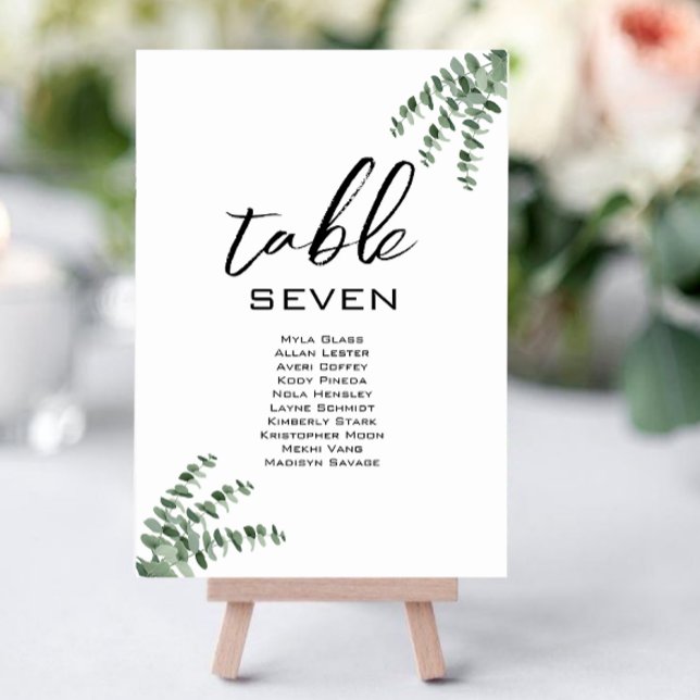 Romantique et élégant Numéro de table de mariage (Créateur téléchargé)