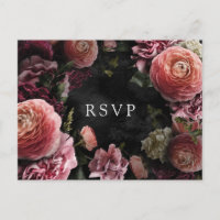 Romantique et Moody Rose Floral | Carte postale RS