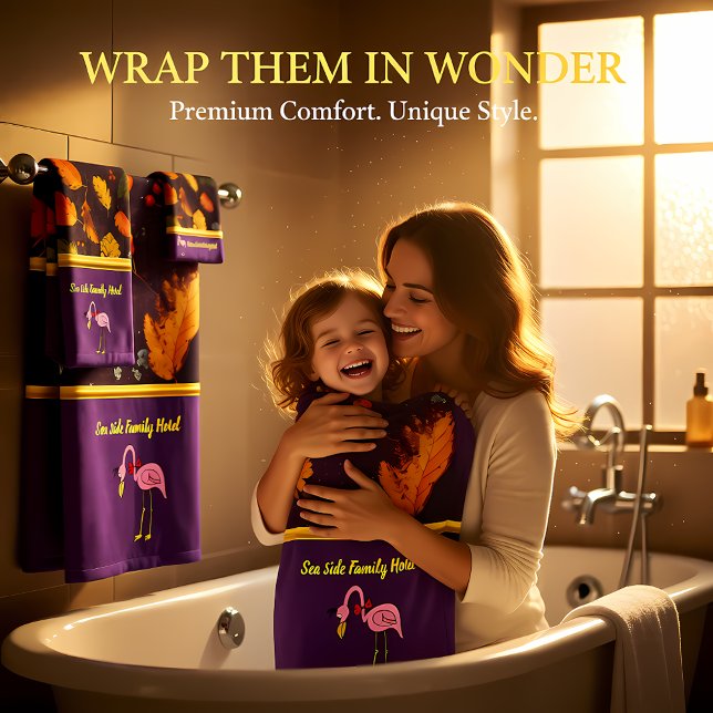 Romantique Flamants roses roses avec feuilles d'au (Créateur téléchargé)