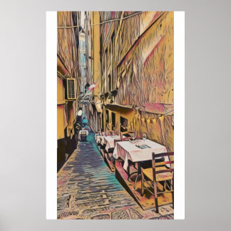 romantique italienne rue 3 - Poster
