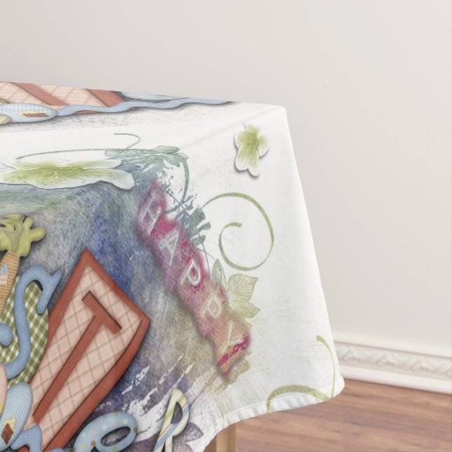 Romantique Joyeux Bunny de Pâques Salutation nappe (In Situ)