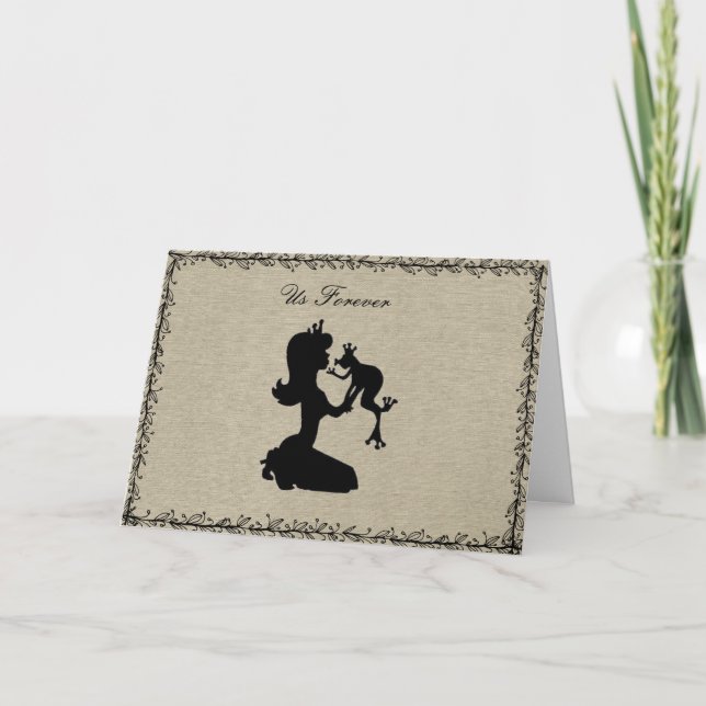 Romantique Love Princess Frog Carte de voeux (Devant)