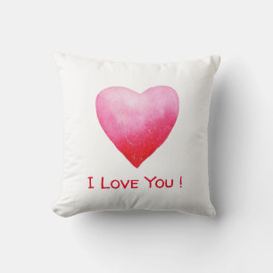 Romantique minimaliste Je T'Aime Jeter Oreiller
