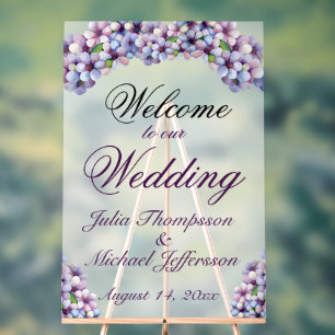 Romantique Poétique Lilac Aquarelle Mariage Floral