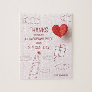Romantique Red Hearts Puzzle cadeau