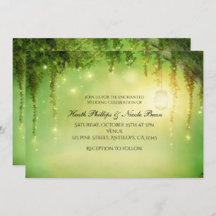 Romantique Rustique Enchanted Forêt Invitations