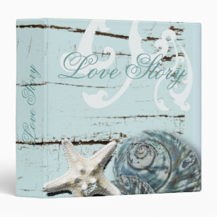 Romantique SeaShell Beach Mariage Album Classeur