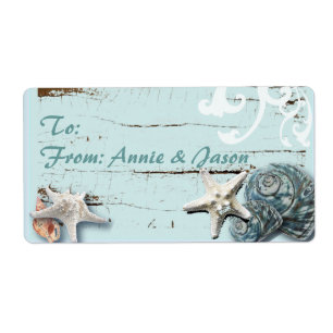 Romantique SeaShell Mariage Favoriser Cadeau Étiqu