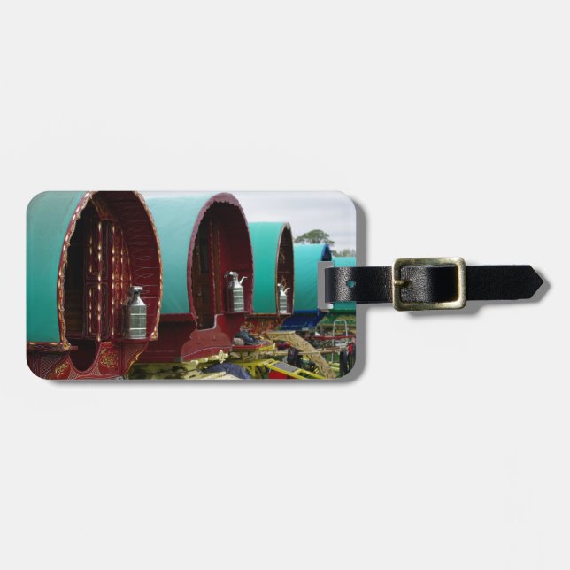 Romany gypsy caravans luggage tag (Front Horizontal)