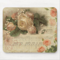 Romatic Vintage Floral Mousepad