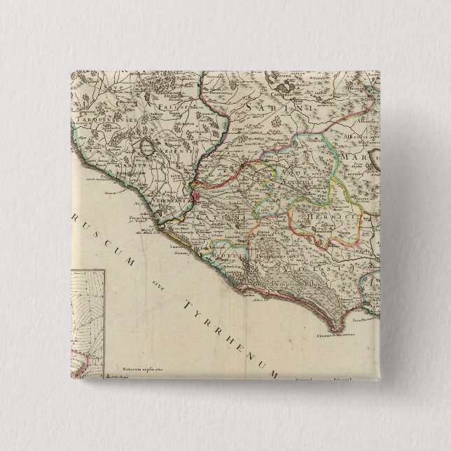 Rome 2 Inch Square Button (Front)