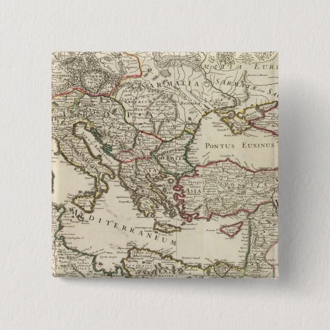 Rome 2 inch square button (Front)