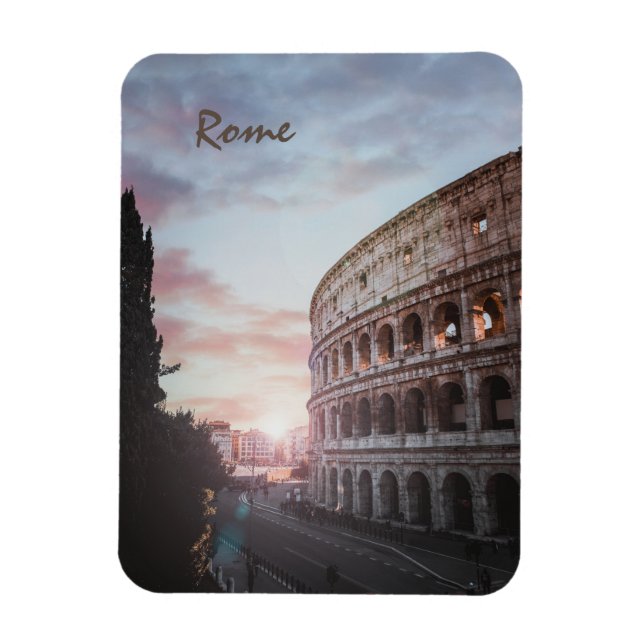 Rome Ancient Architecture sunset cityscape Magnet (Vertical)