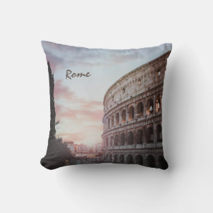 Rome Ancient Architecture sunset cityscape Throw Pillow