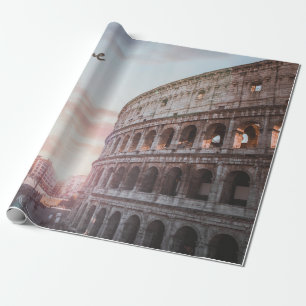 Rome Ancient Architecture sunset cityscape Wrapping Paper