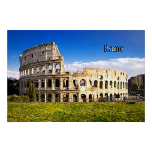 Rome and the Colosseum Personalized Poster