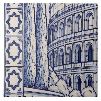 Rome Azulejo Mural Tile 3 of 6 Middle Left