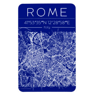 Rome Blueprint City Map Magnet