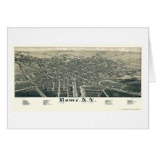 Rome, carte panoramique de NY - 1886