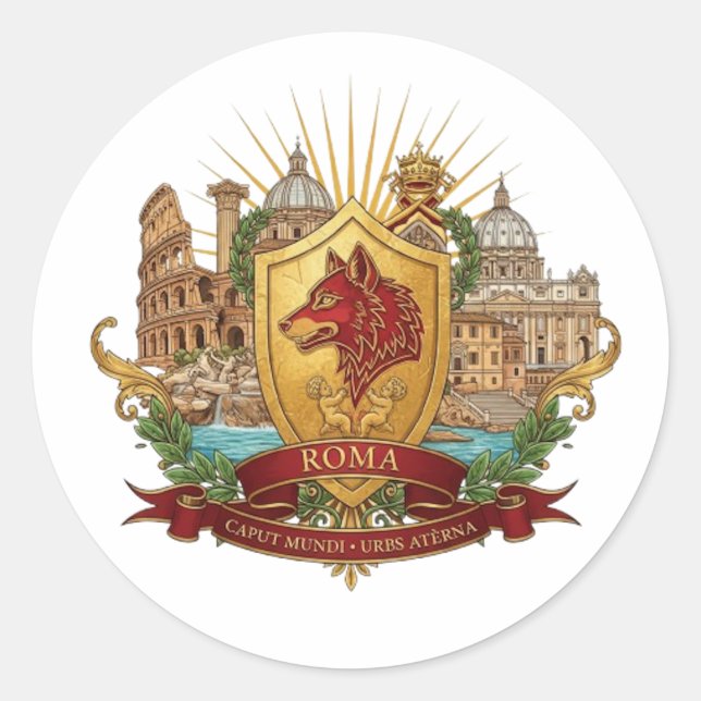 ROME CLASSIC ROUND STICKER (Front)