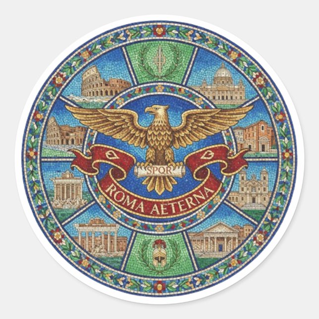 ROME CLASSIC ROUND STICKER (Front)