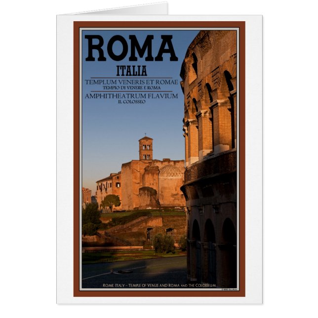 Rome - Colosseum and Temple of Venus (Front)