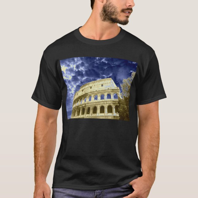 Rome Colosseum cloudy blue sky 1 T-Shirt (Front)